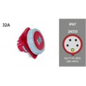 Base inclin. IP67 32A-380/415V 3P+N+T