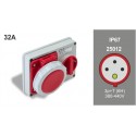 Base semi empot.IP67 32A/415V 3P+T