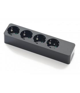 Base 4 tomas SCHUKO 16A-250V NEGRO