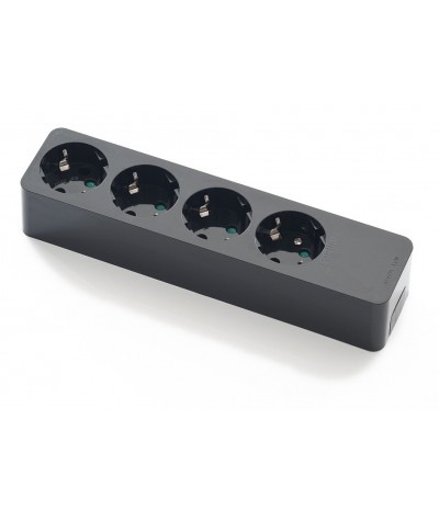 Base 4 tomas SCHUKO 16A-250V NEGRO