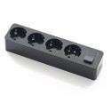 Base 4 tomas SCHUKO C/INT.16A-250V NG