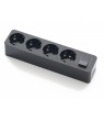 Base 4 tomas SCHUKO C/INT.16A-250V NG