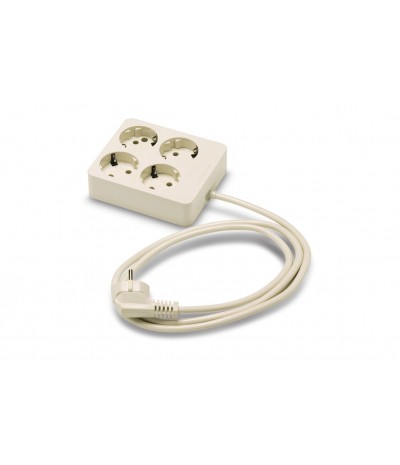 Base 4 tomas 10A-250V TT LAT.BL.