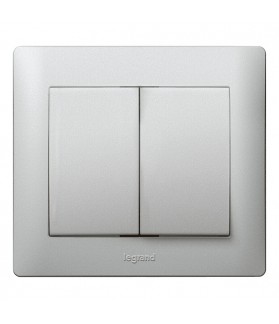 Tecla Int. Conm. Doble Galea Alum.