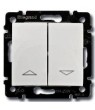 Doble pulsador pers. Valena Blanco