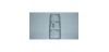 Marco 3 Elem. Vert. 224x90mm Galea Alum.