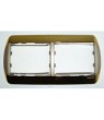 Marco 2 Elem. 82x161mm Horiz. Galea Oro-Arena