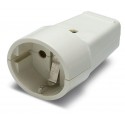 Base movil d.4,8 10A-250V TT Lat. Blanco
