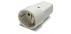 Base movil d.4,8 10A-250V TT Lat. Blanco
