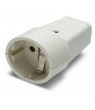 Base movil d.4,8 10A-250V TT Lat. Blanco