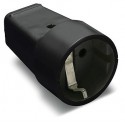 Base movil d.4,8 10A-250V TT Lat. Negro